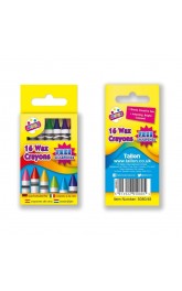 16 Wax Crayons Free Sharpener